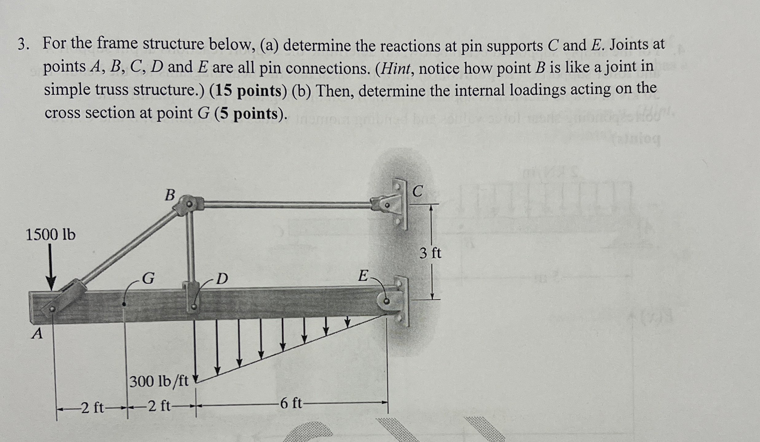 For the frame structure below, ( a ) determine