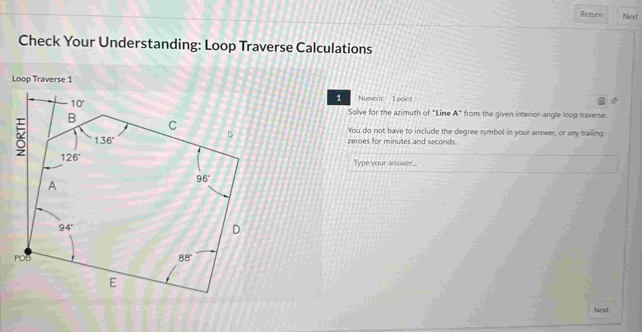 Return Check Your Understanding: Loop Traverse