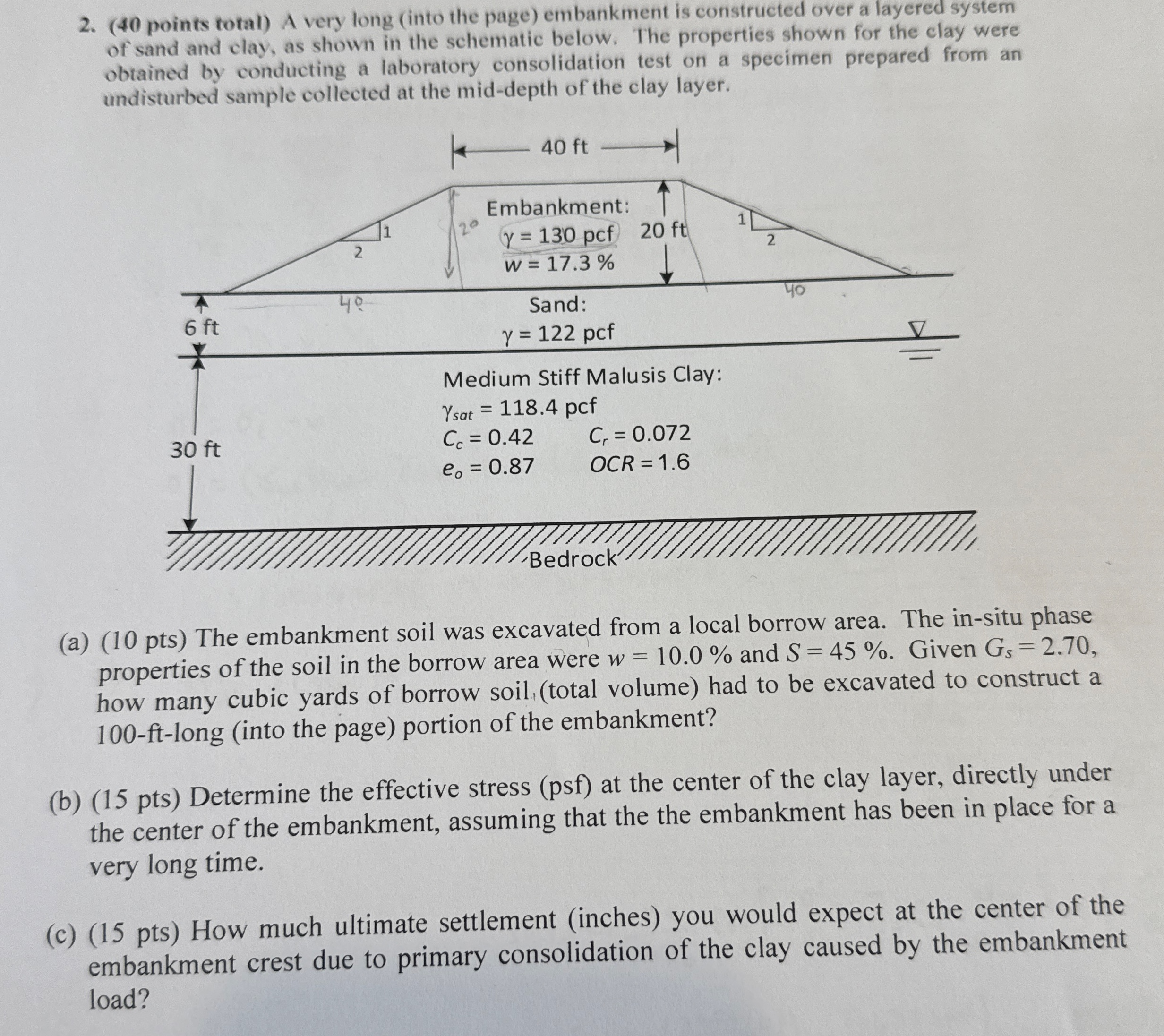( 4 0 points total ) A very long ( into the page