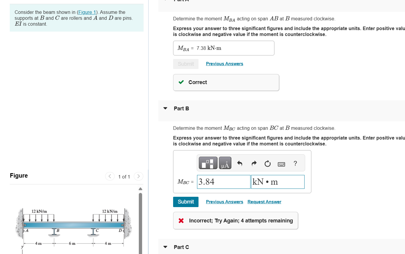 Consider the beam shown in ( Figure 1 ) . Assume