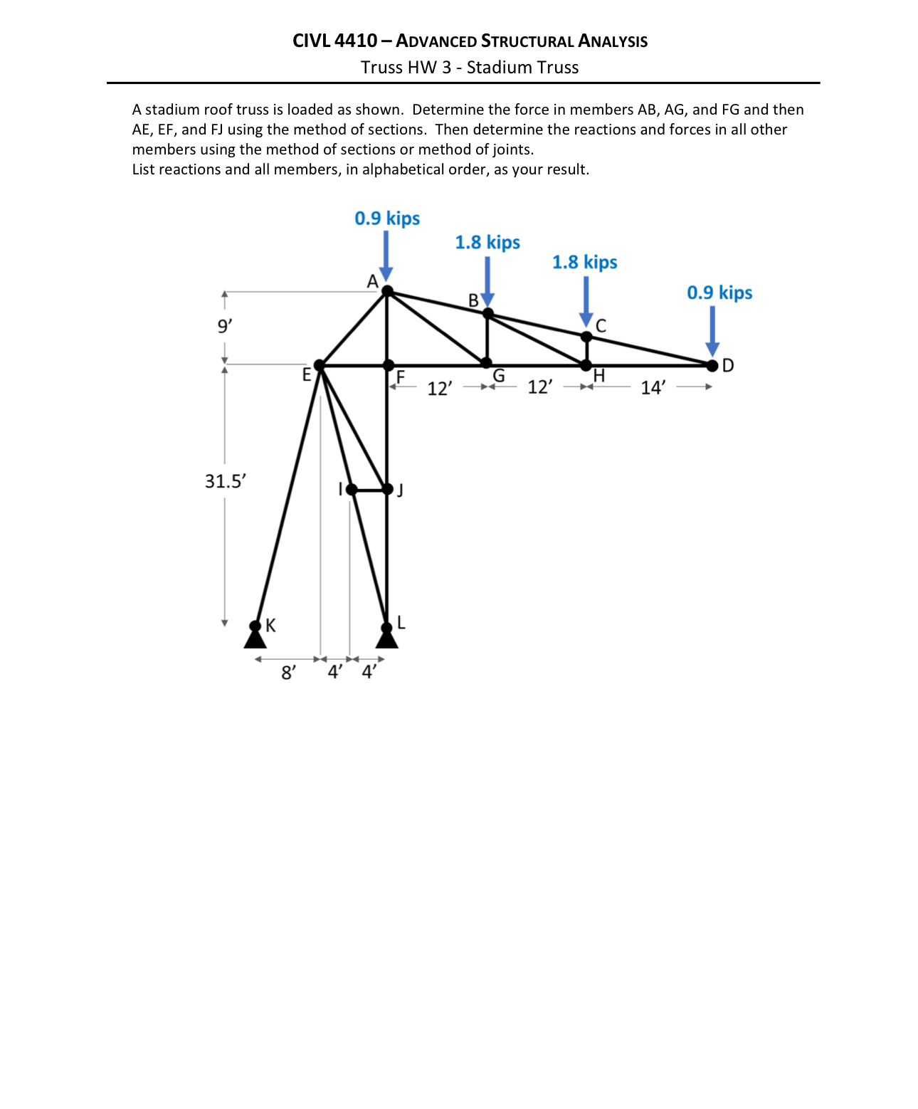 CIVL 4 4 1 0 - AdVAnced Structural Analysis Truss