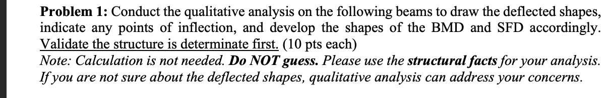 Problem 1 : Conduct the qualitative analysis on