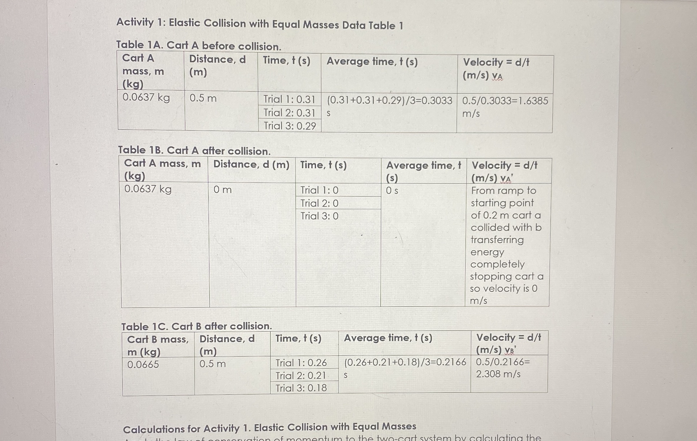 Calculate the momentum of the system before the