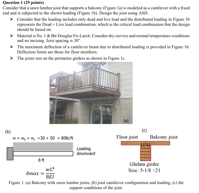Question 1 ( 2 9 points ) Consider that a sawn