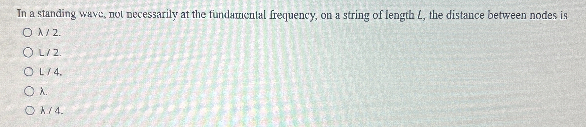 In a standing wave, not necessarily at the