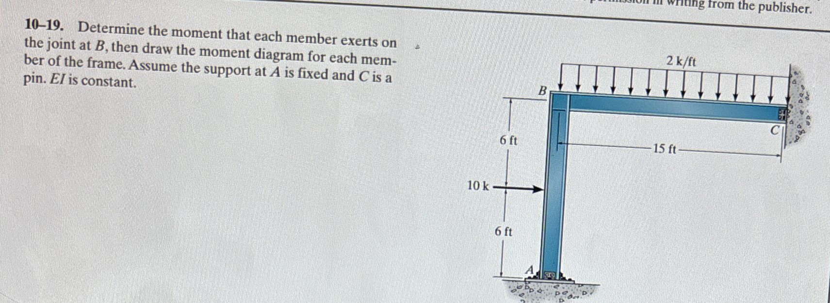 1 0 - 1 9 . Determine the moment that each member