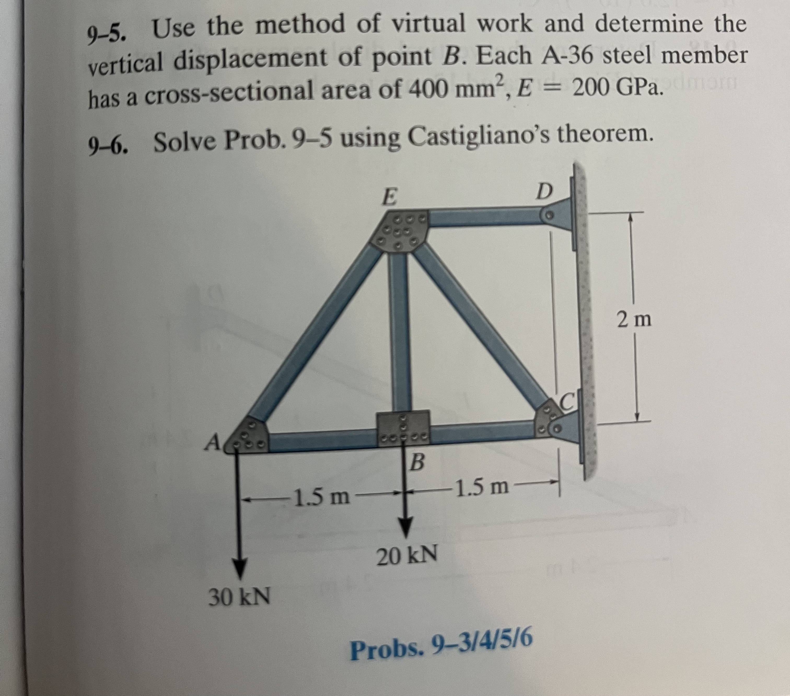 9 - 5 . Use the method of virtual work and