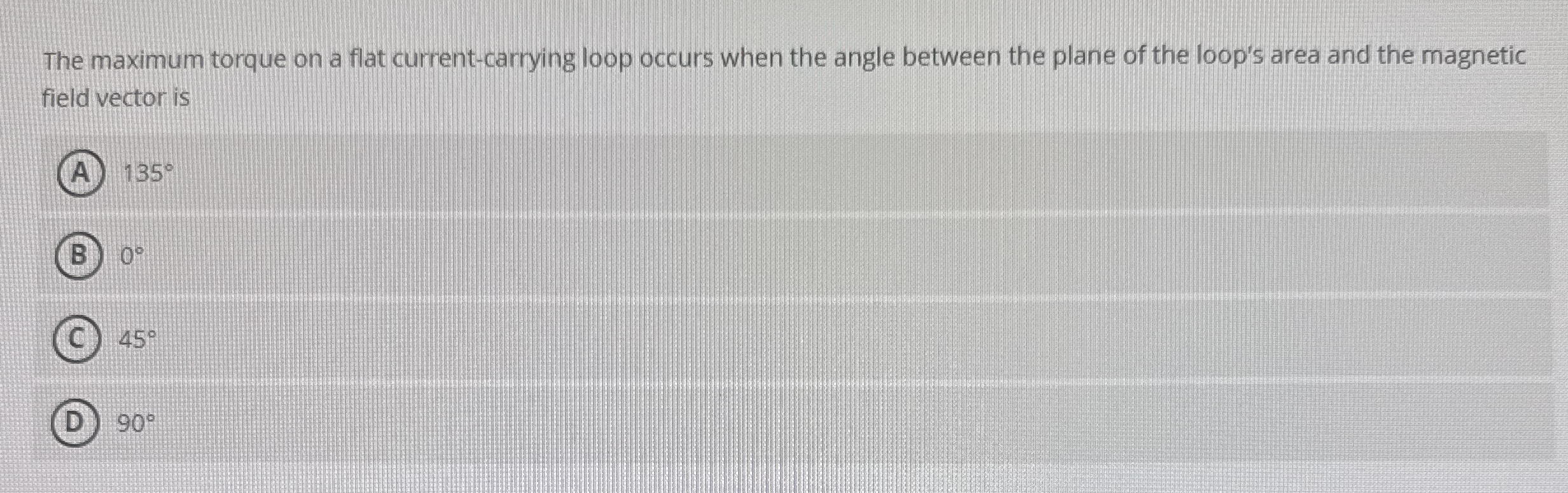 The maximum torque on a flat current - carrying
