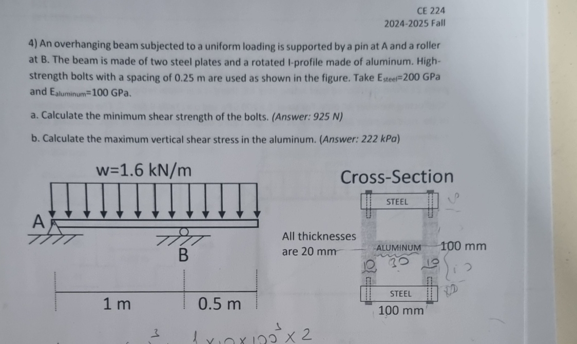 CE 2 2 4 2 0 2 4 - 2 0 2 5 Fall An overhanging