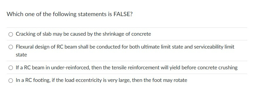 Which one of the following statements is FALSE?