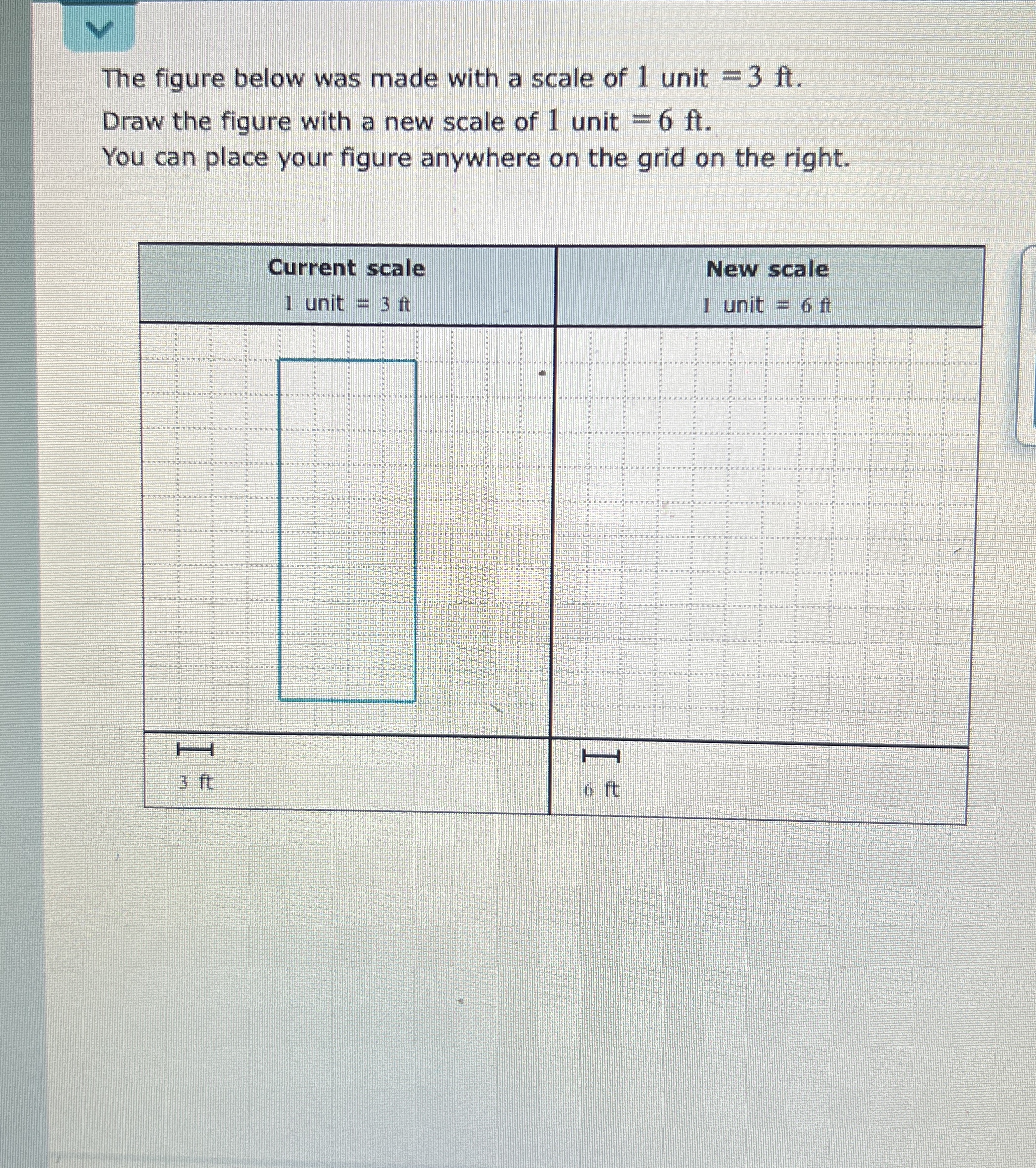 The figure below was made with a scale of 1 unit