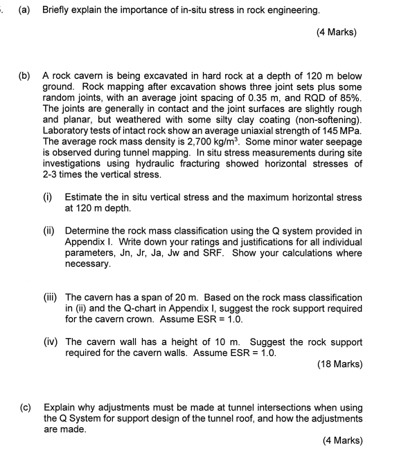 ( a ) Briefly explain the importance of in - situ