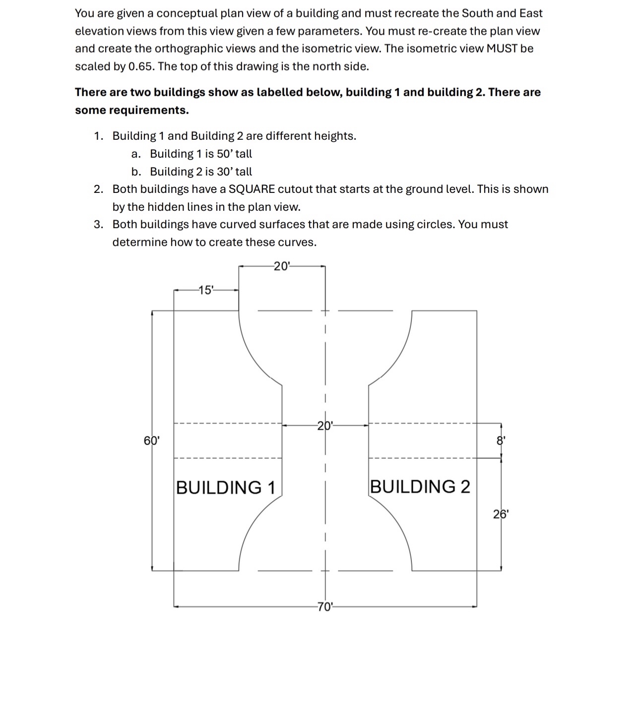 I need the front and side elevations