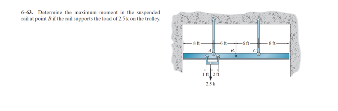 6 - 6 3 . Determine the maximum moment in the