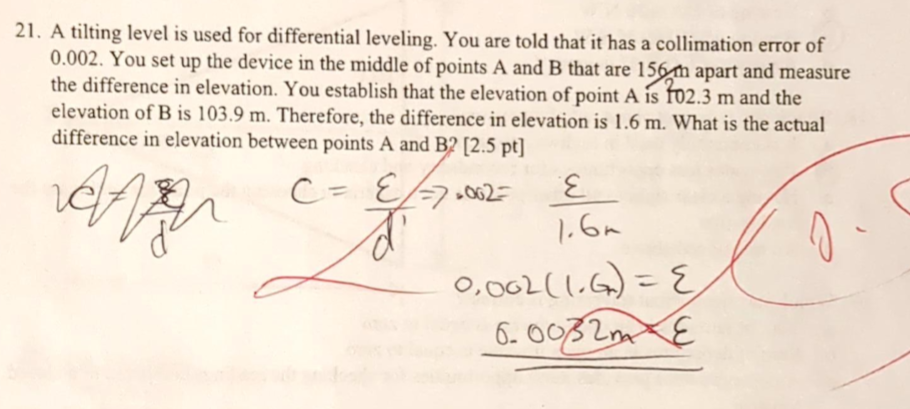 2 1 . A tilting level is used for differential