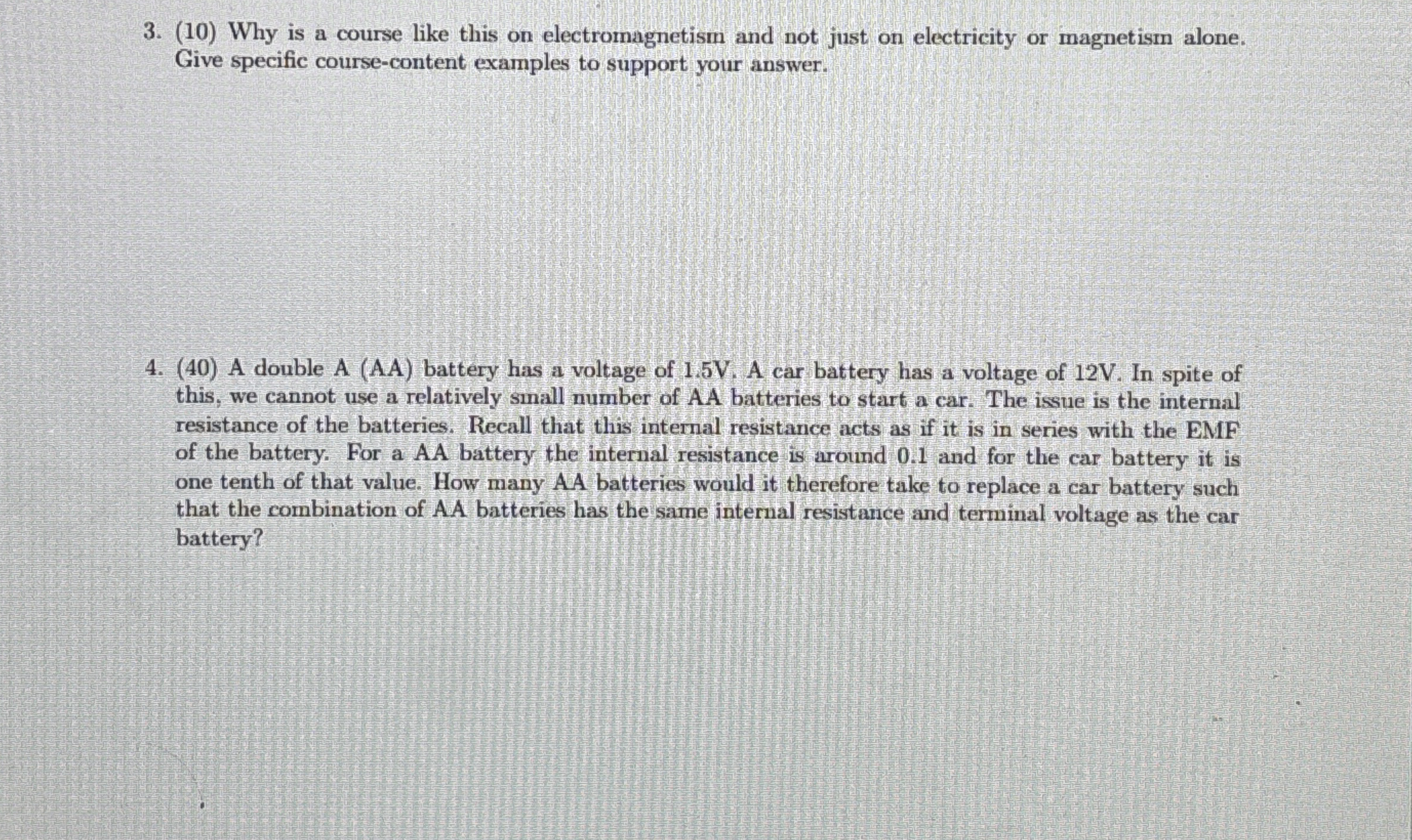 ( 1 0 ) Why is a course like this on