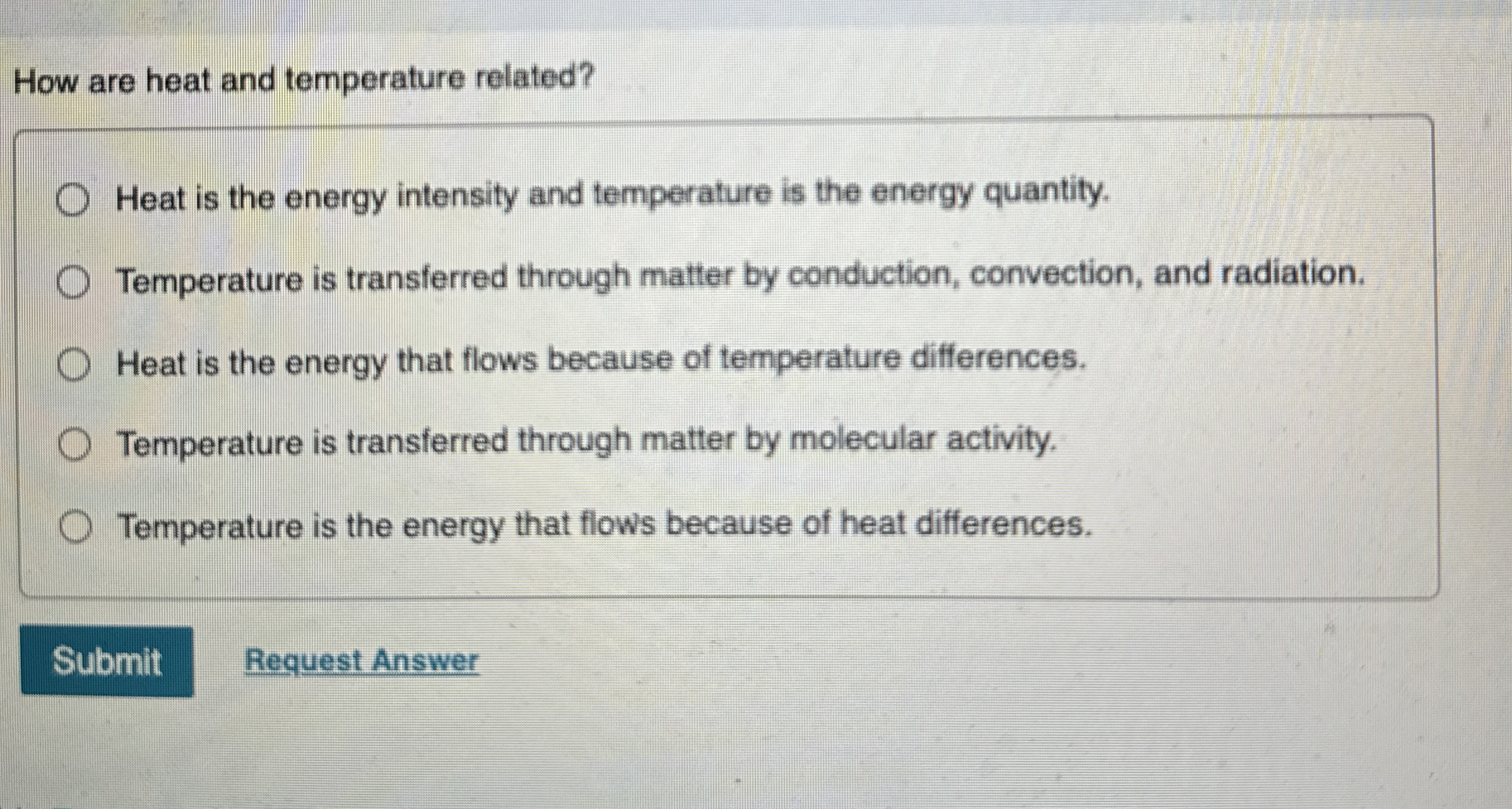 How are heat and temperature related? Heat is the