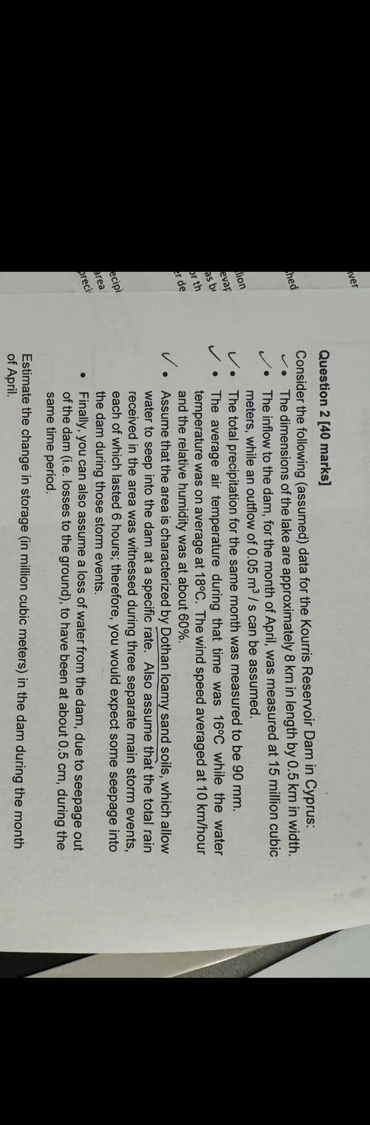 Question 2 [ 4 0 marks ] Consider the following (