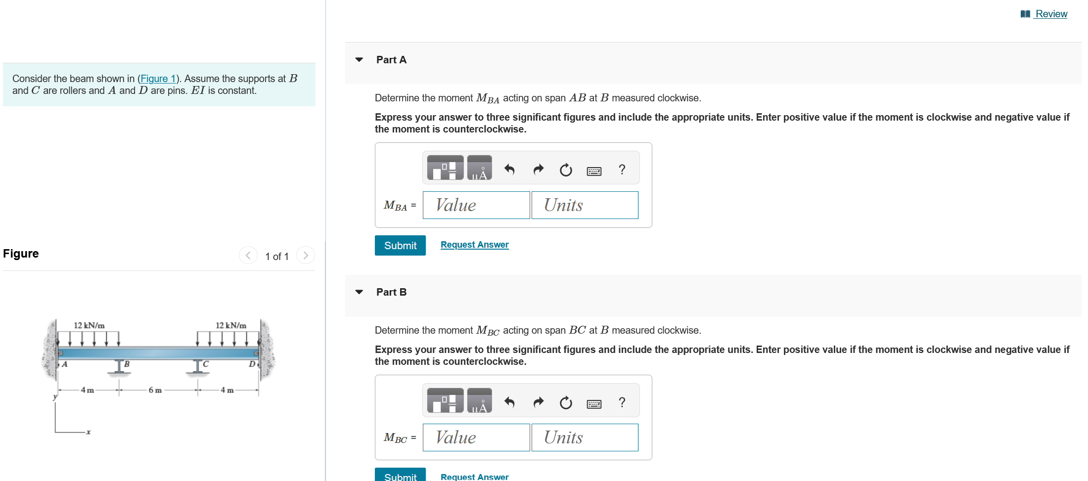 Consider the beam shown in ( Figure 1 ) . Assume