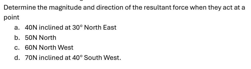 Determine the magnitude and direction of the