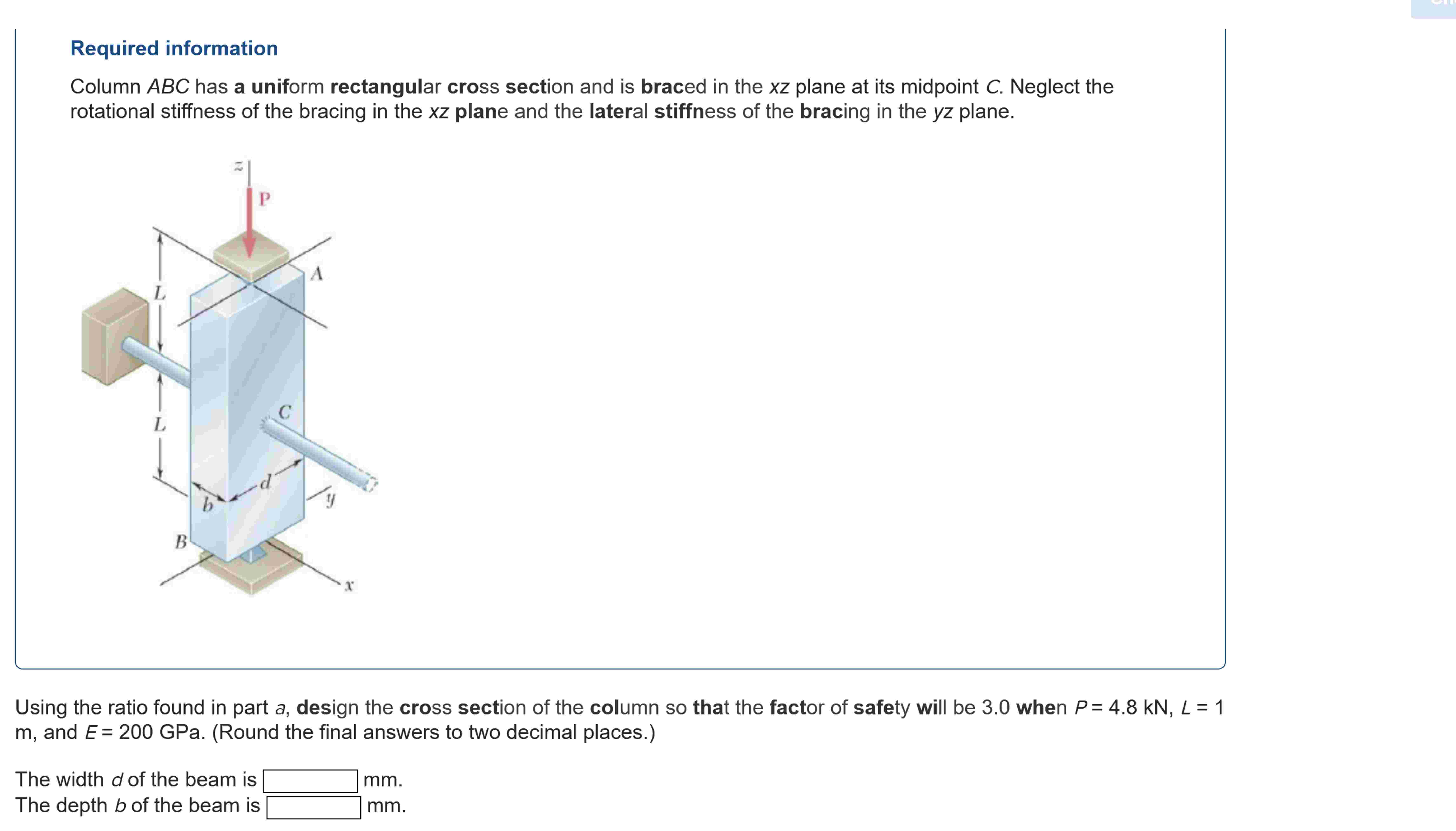 Required information Column \ ( A B C \ ) has a