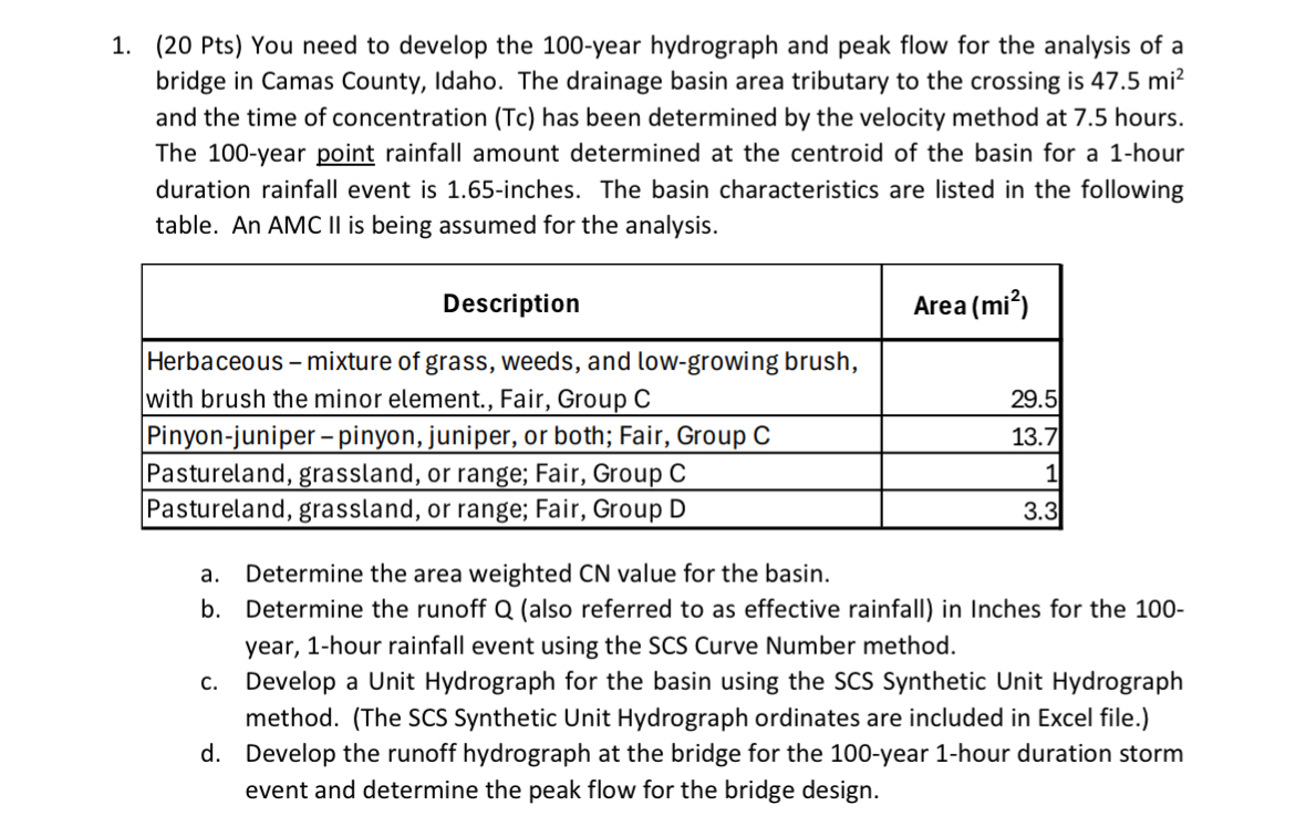 ( 2 0 Pts ) You need to develop the 1 0 0 - year