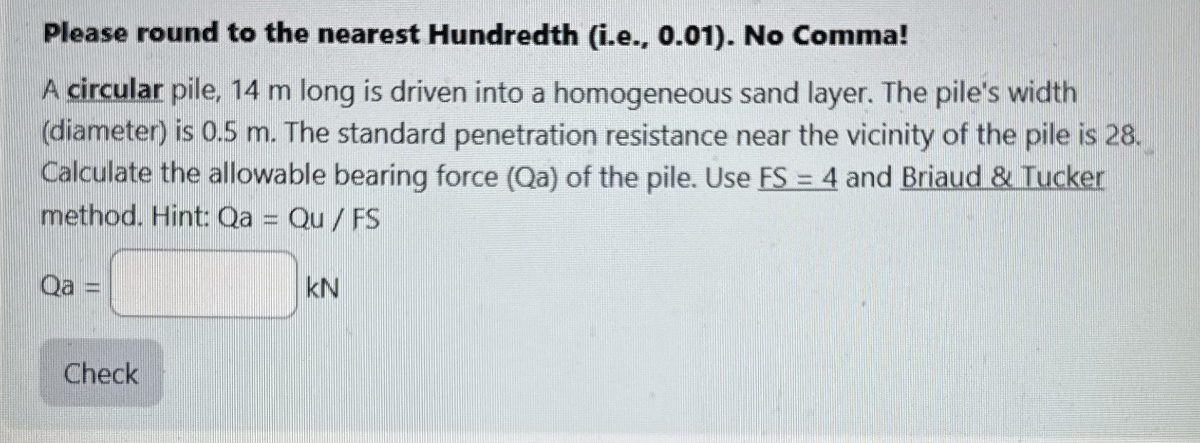 Please round to the nearest Hundredth ( i . e . ,