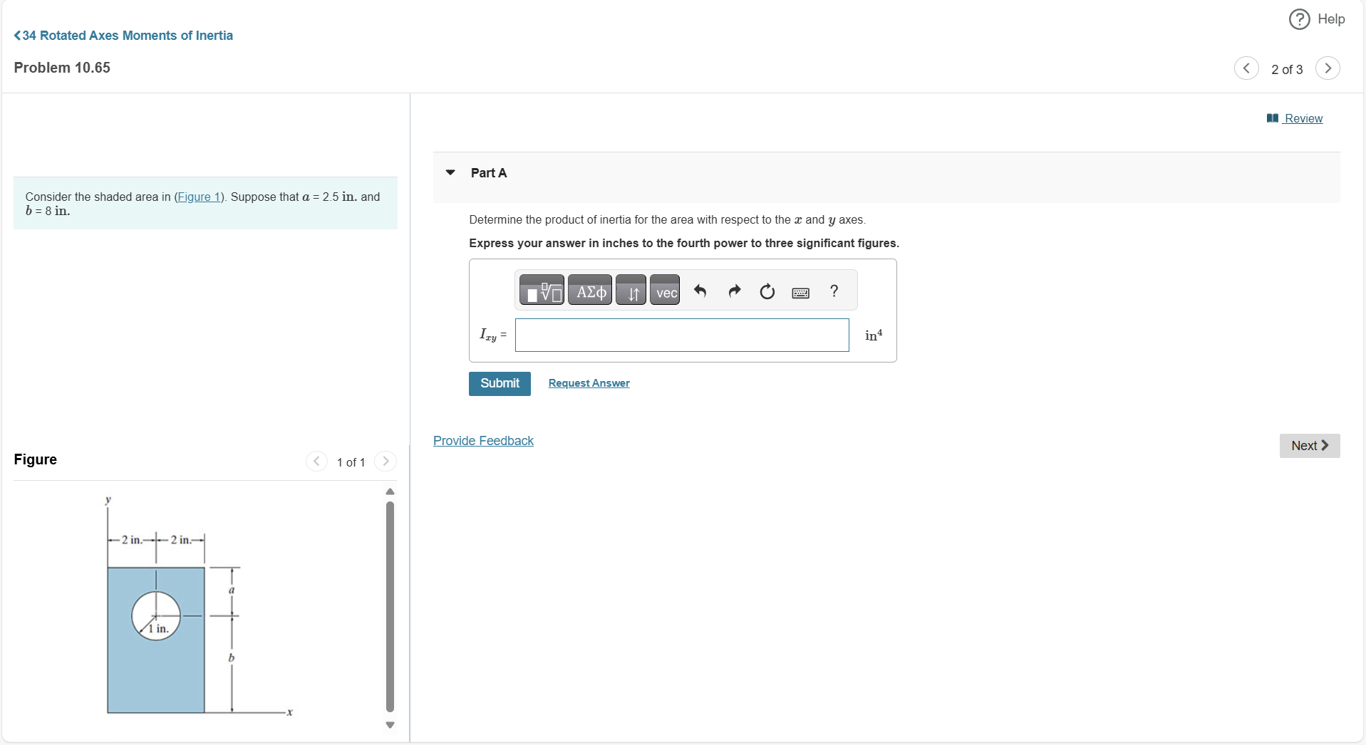 Consider the shaded area in ( Figure 1 ) .
