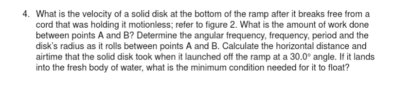 What is the velocity of a solid disk at the