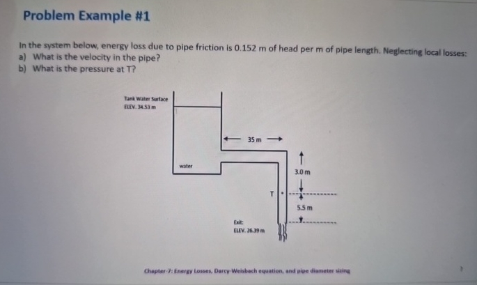 Problem Example # 1 In the system below, energy