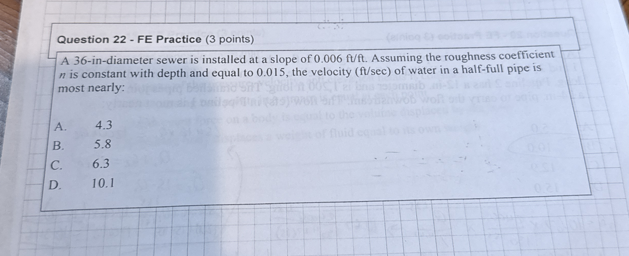 Question 2 2 - FE Practice ( 3 points ) A 3 6 -