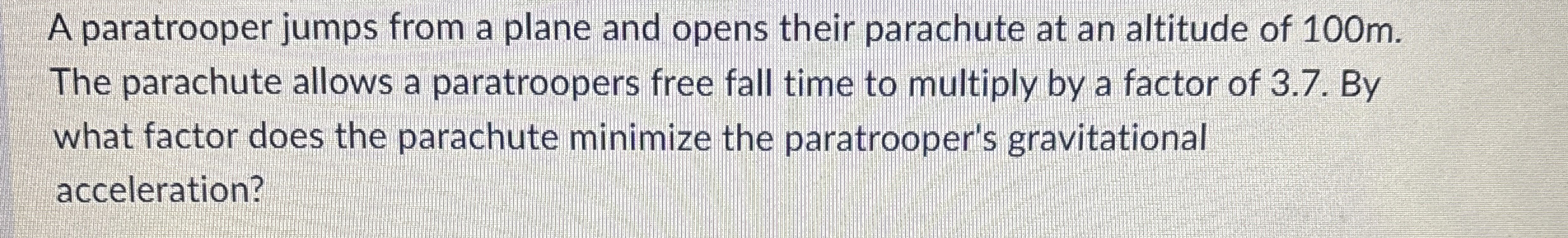 A paratrooper jumps from a plane and opens their