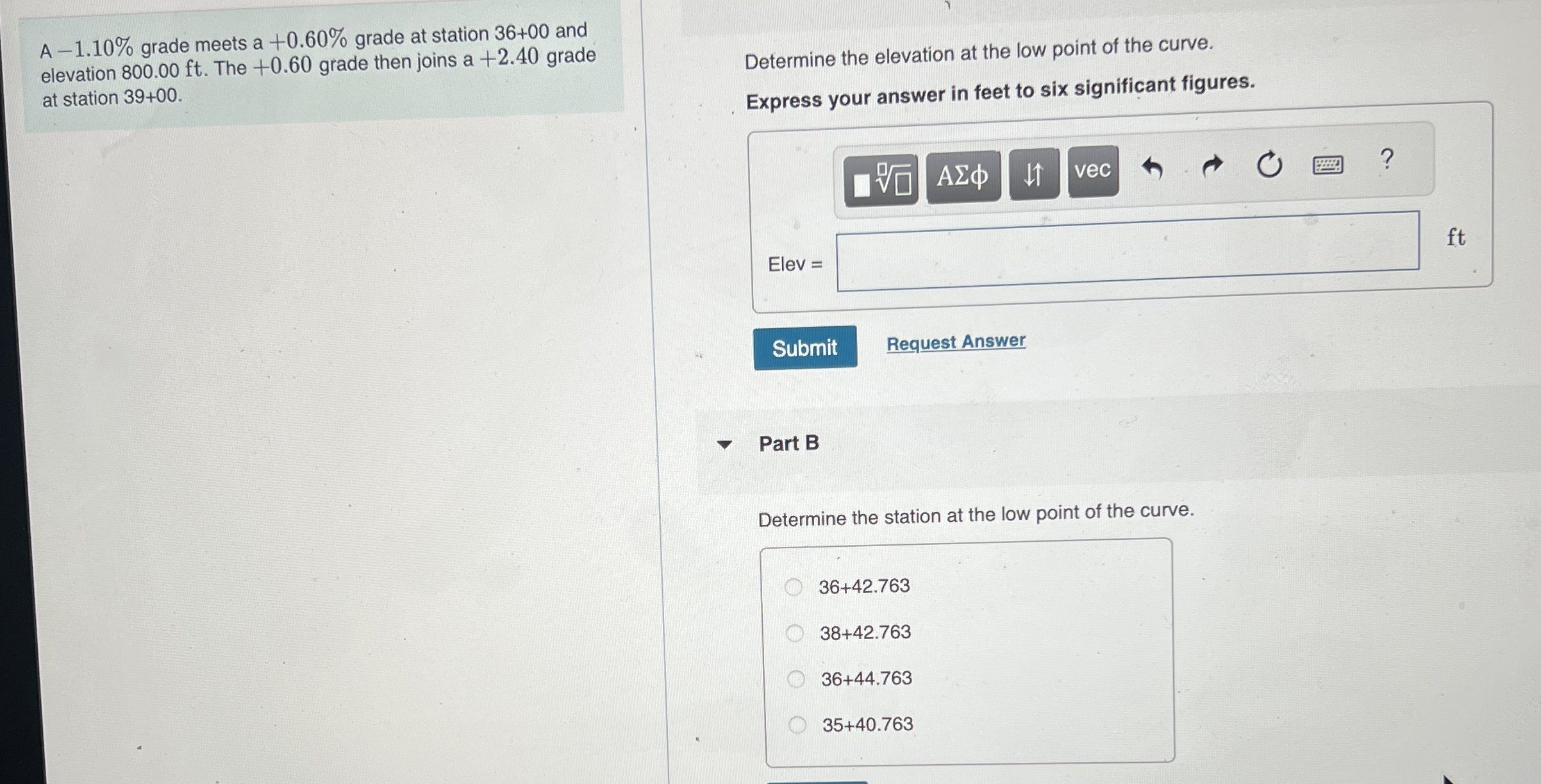 A - 1 . 1 0 % grade meets a + 0 . 6 0 % grade at