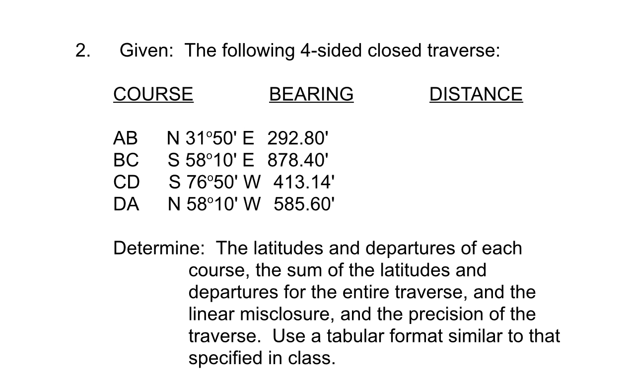 How to solve Given: The following 4 - sided