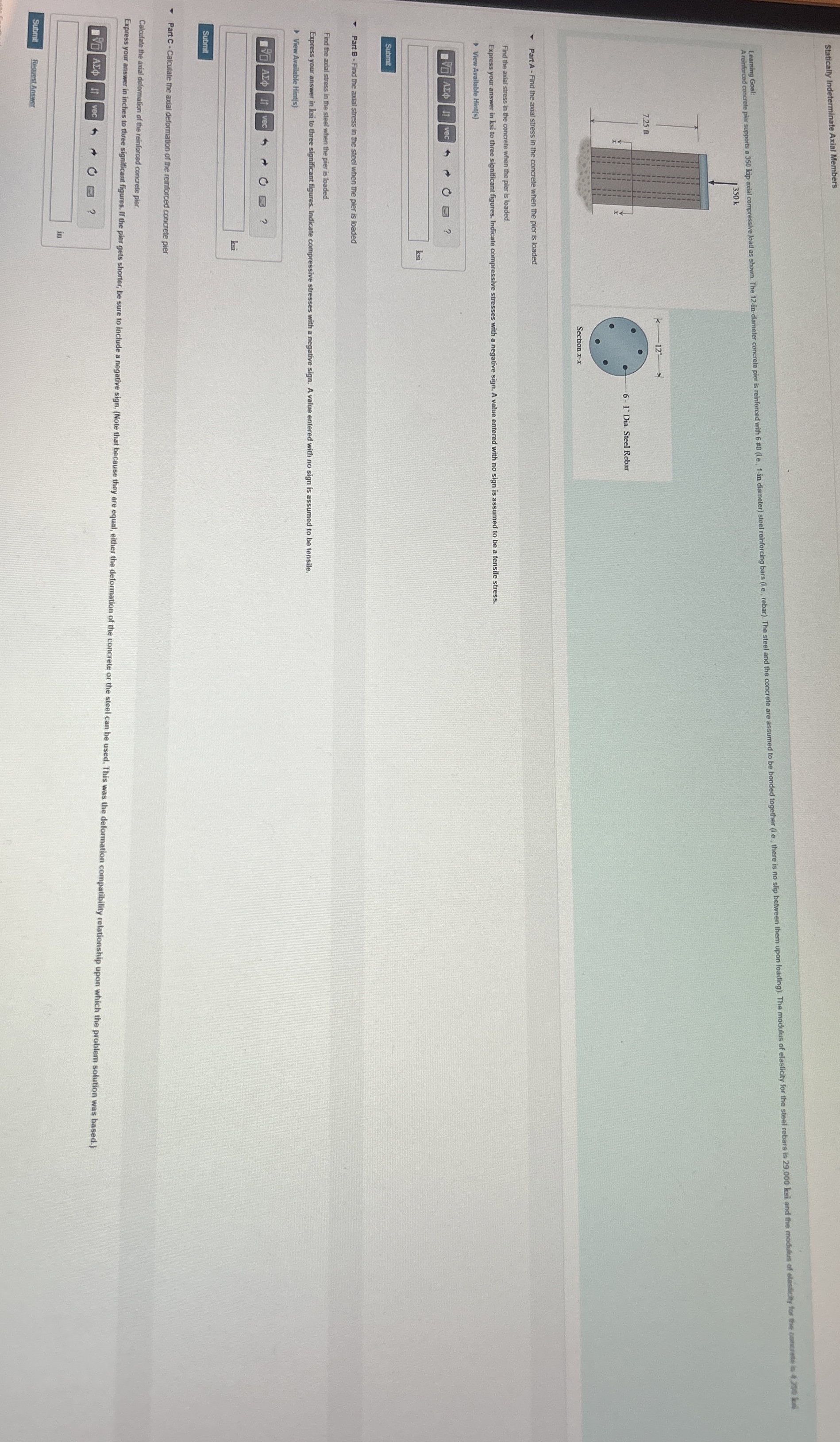 Statically Indeterminate Axial Members Learning