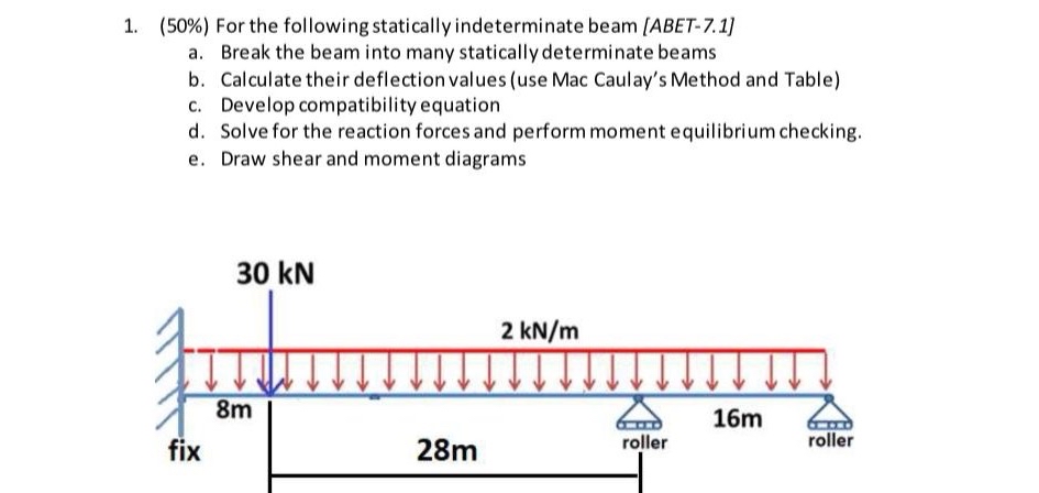 ( 5 0 % ) For the following statically