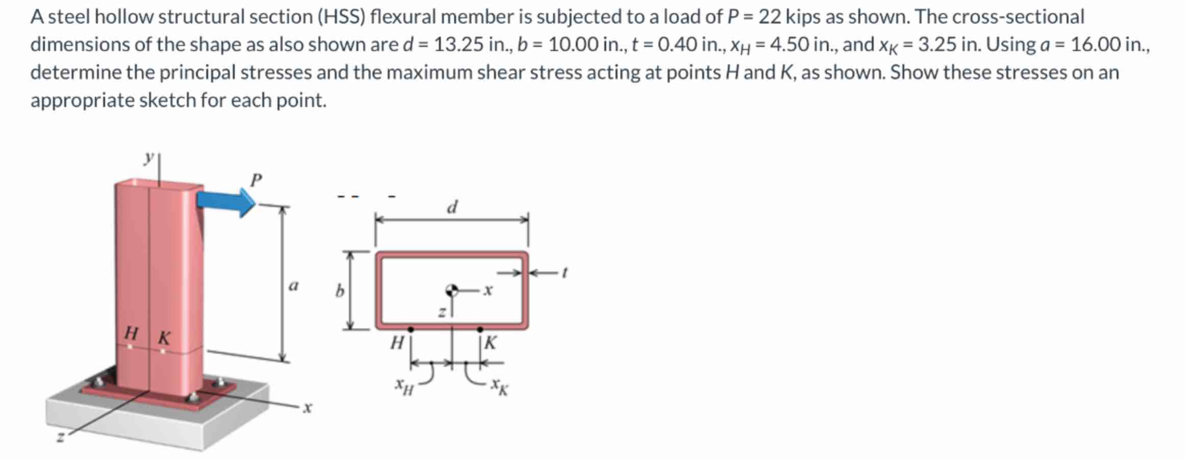 A steel hollow structural section ( HSS )