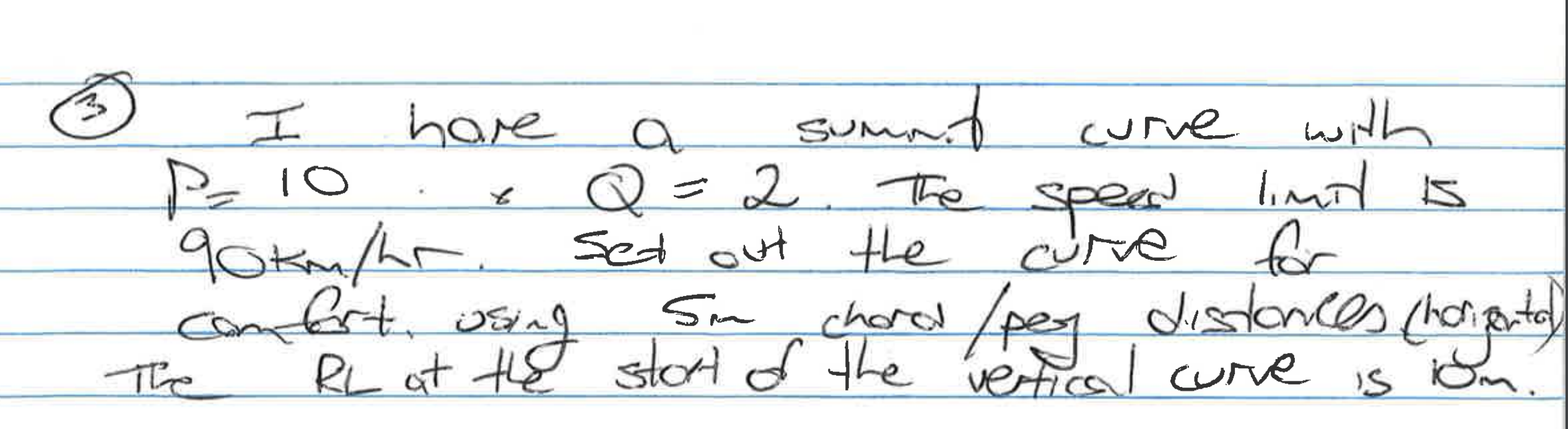 ( 3 ) I hare a sumnit curve with \ ( P = 1 0 \