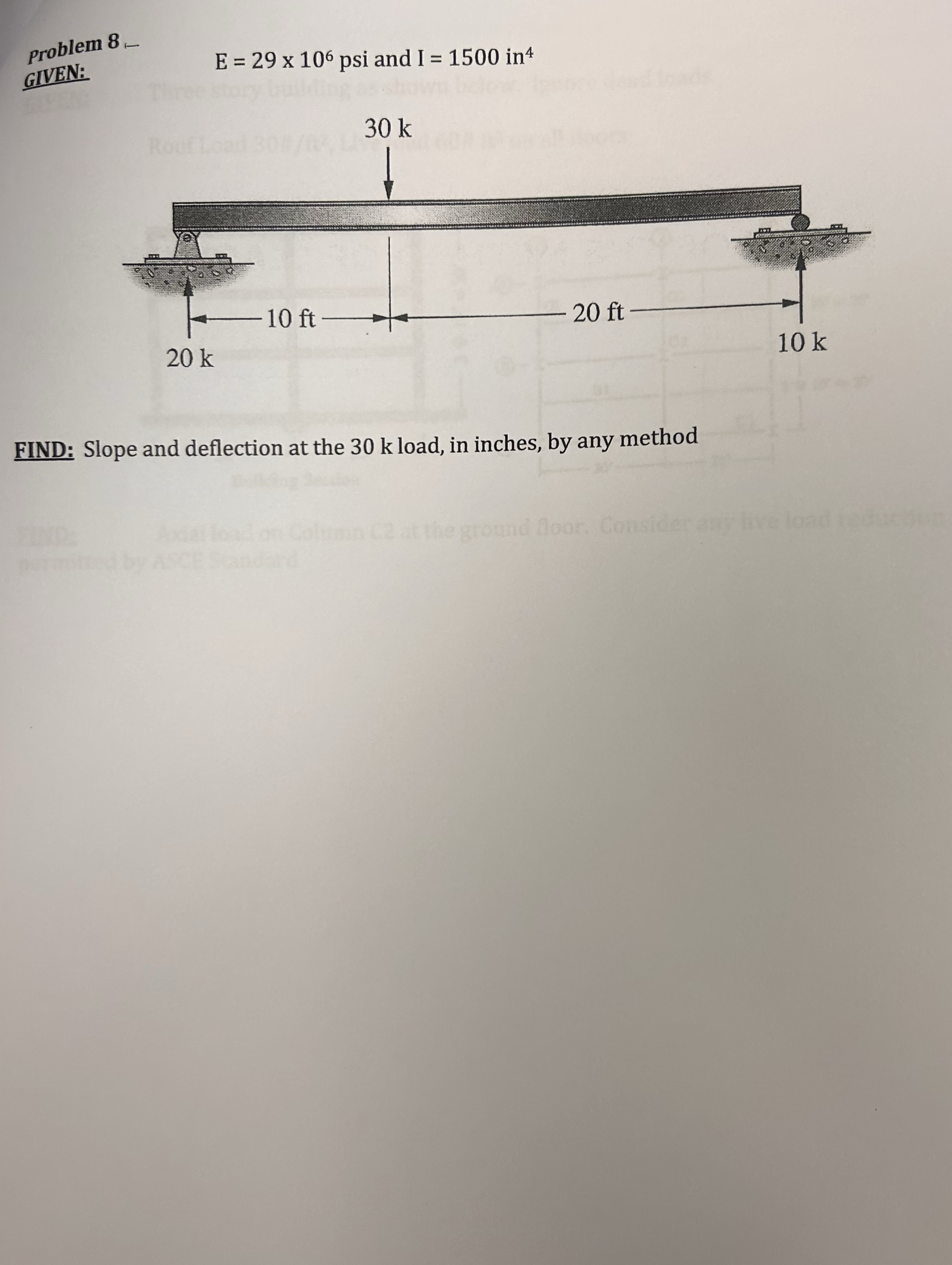 problem 8 - GIVEN: GIVEN: E = 2 9 1 0 6 and I = 1