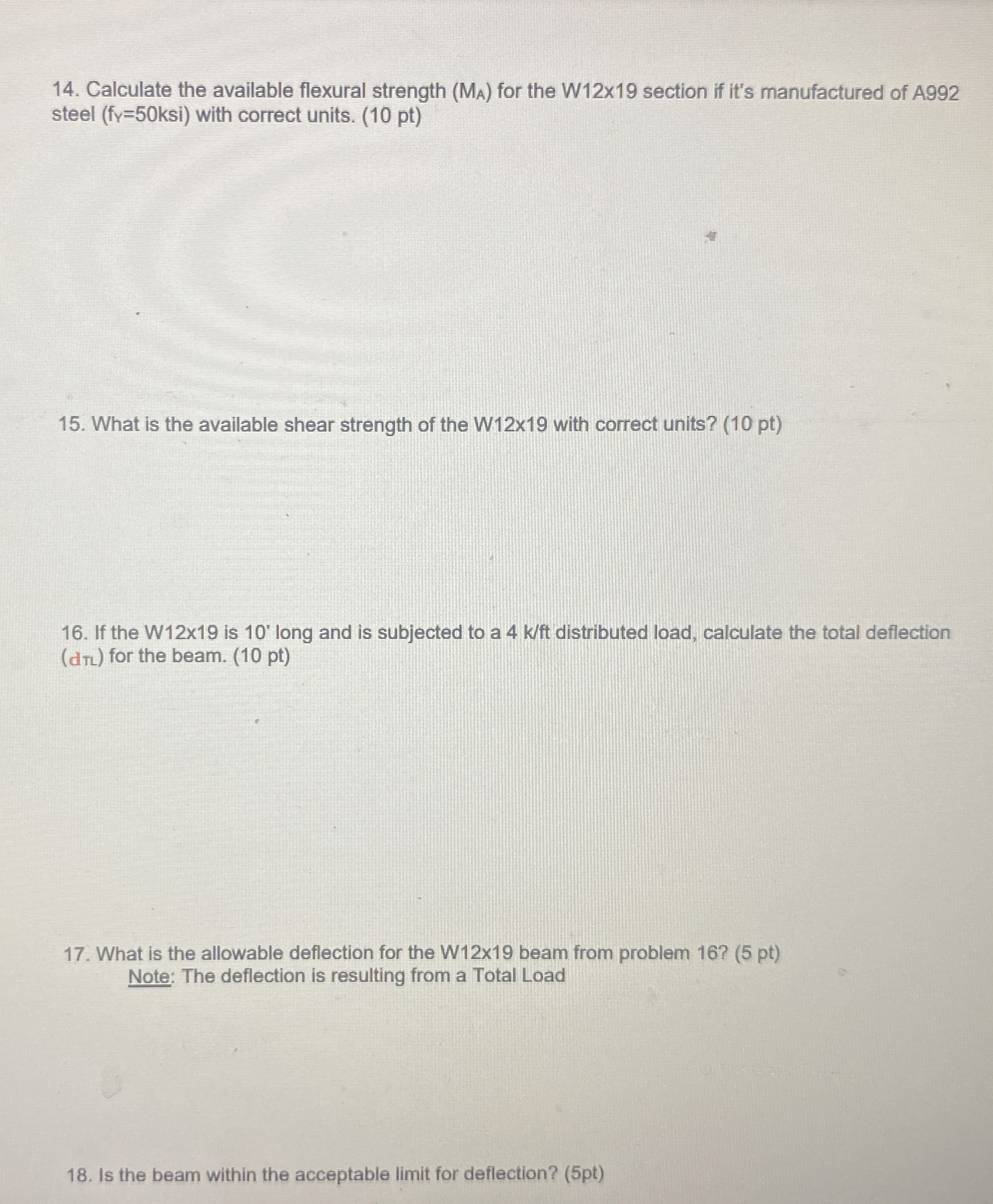 Calculate the available flexural strength ( M A )