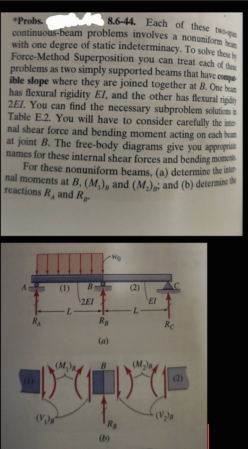 * Probs . 8 . 6 - 4 4 . Each of these two - spen