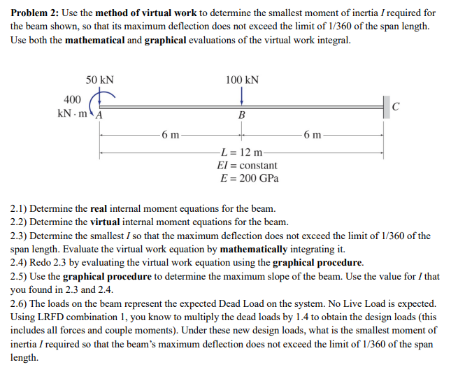 Problem 2 : Use the method of virtual work to