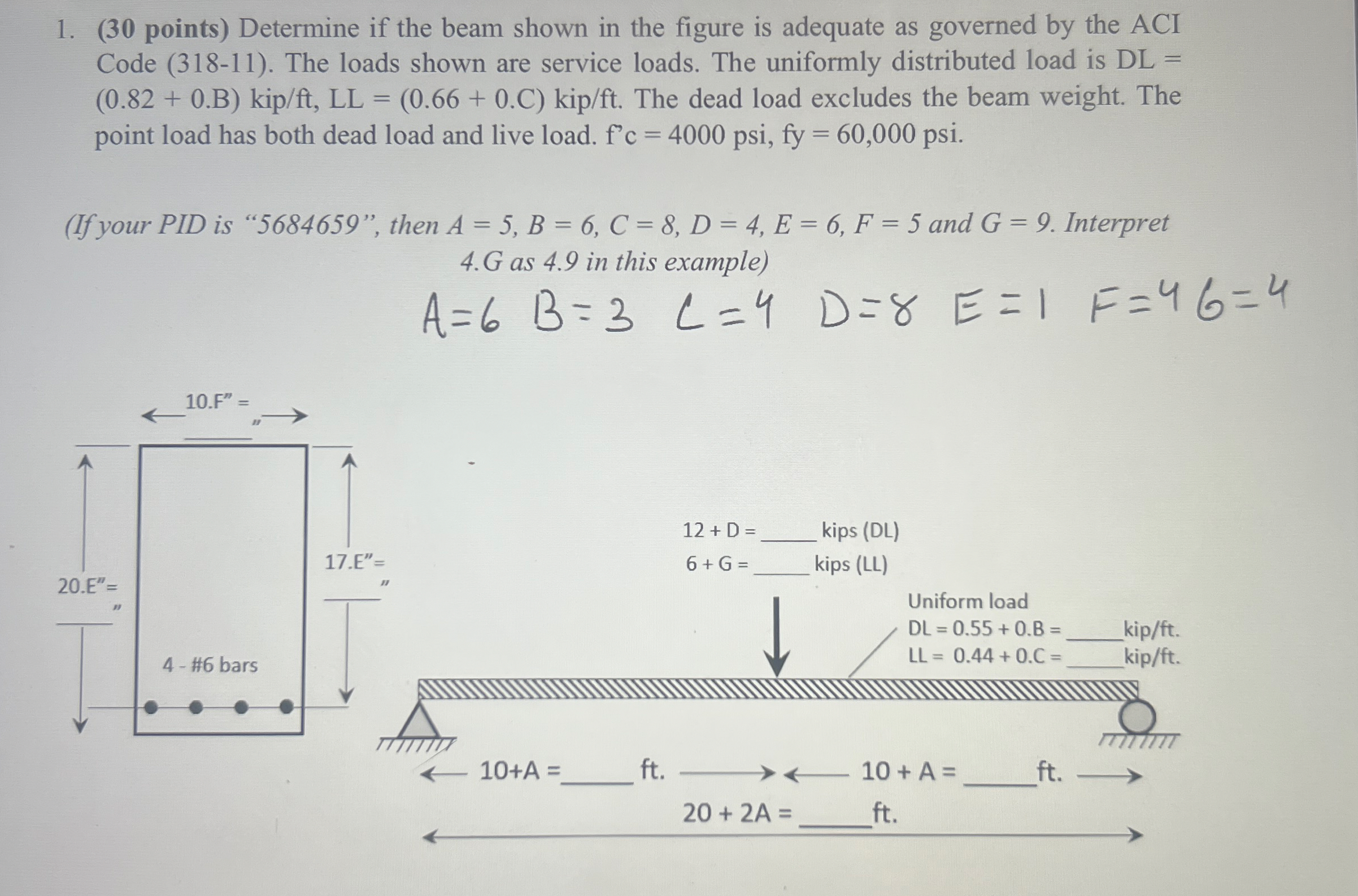 ( 3 0 points ) Determine if the beam shown in the