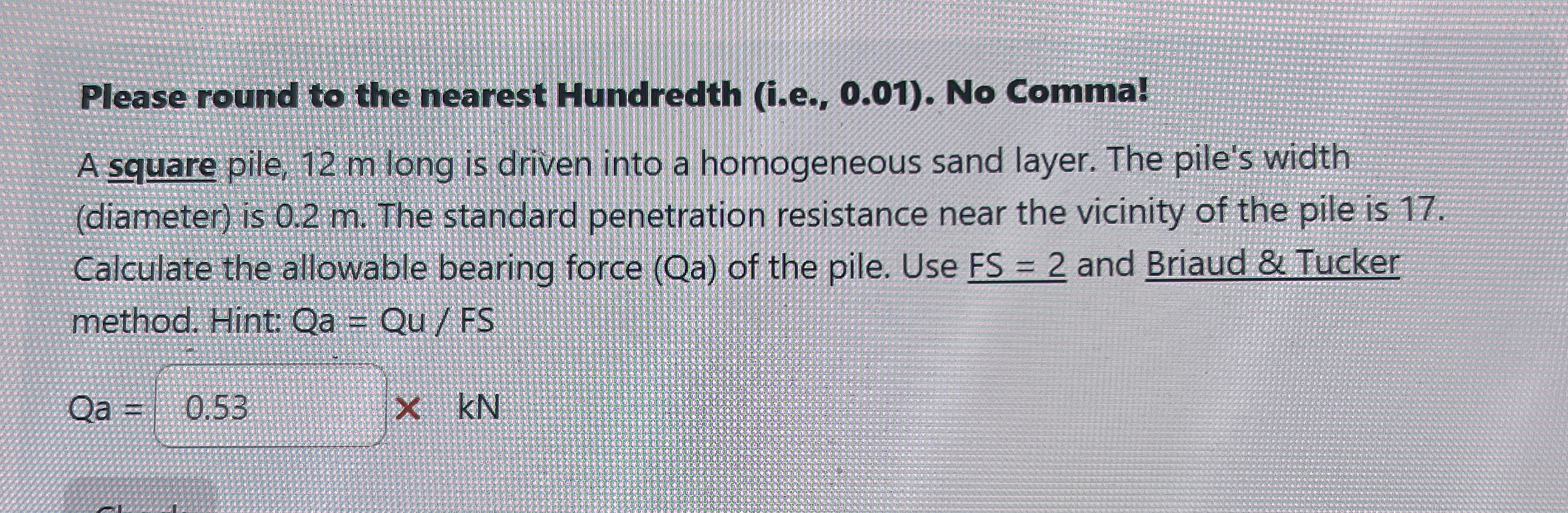 Please round to the nearest Hundredth ( i . e . ,