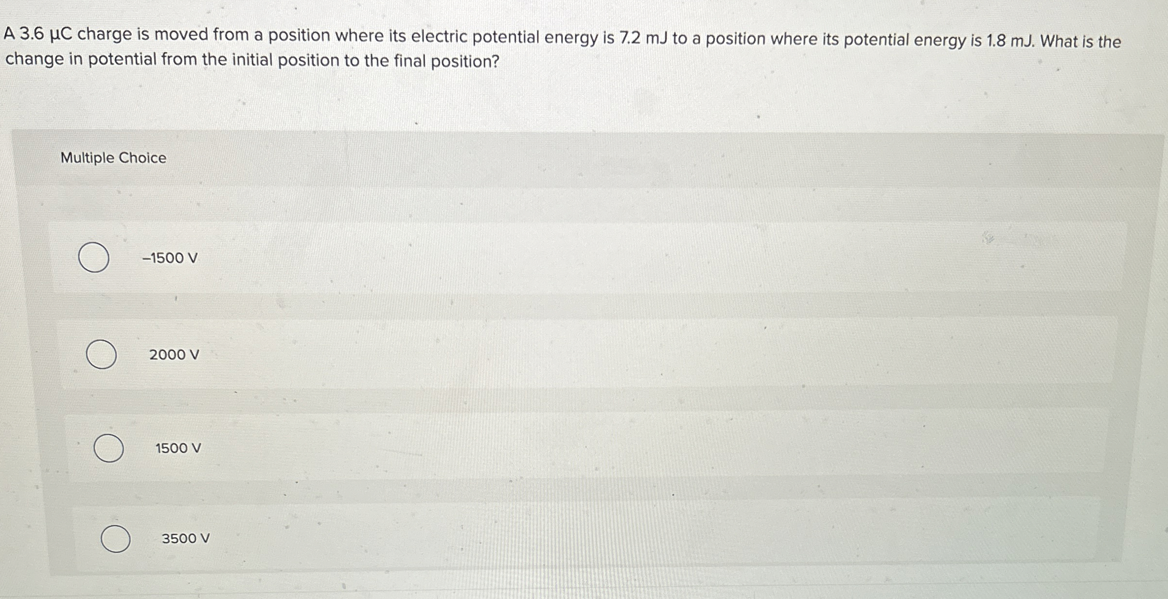 A 3 . 6 C charge is moved from a position where