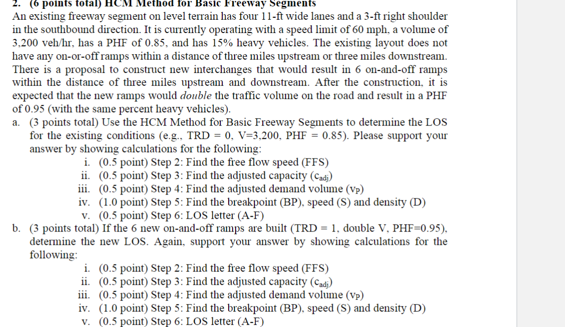 Average vehicle length: 2 0 ft . Average