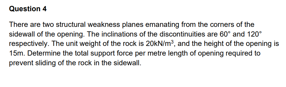 Question 4 There are two structural weakness