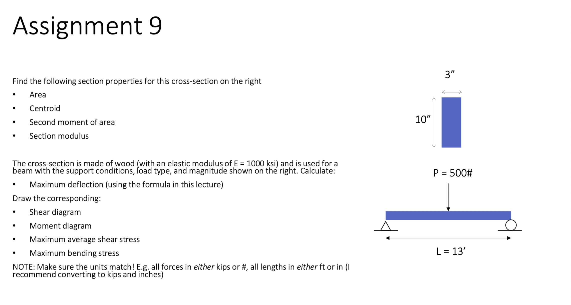 Assignment 9 Find the following section