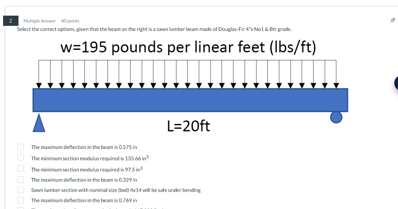 2 Multiple Answer 4 0 points Select the correct