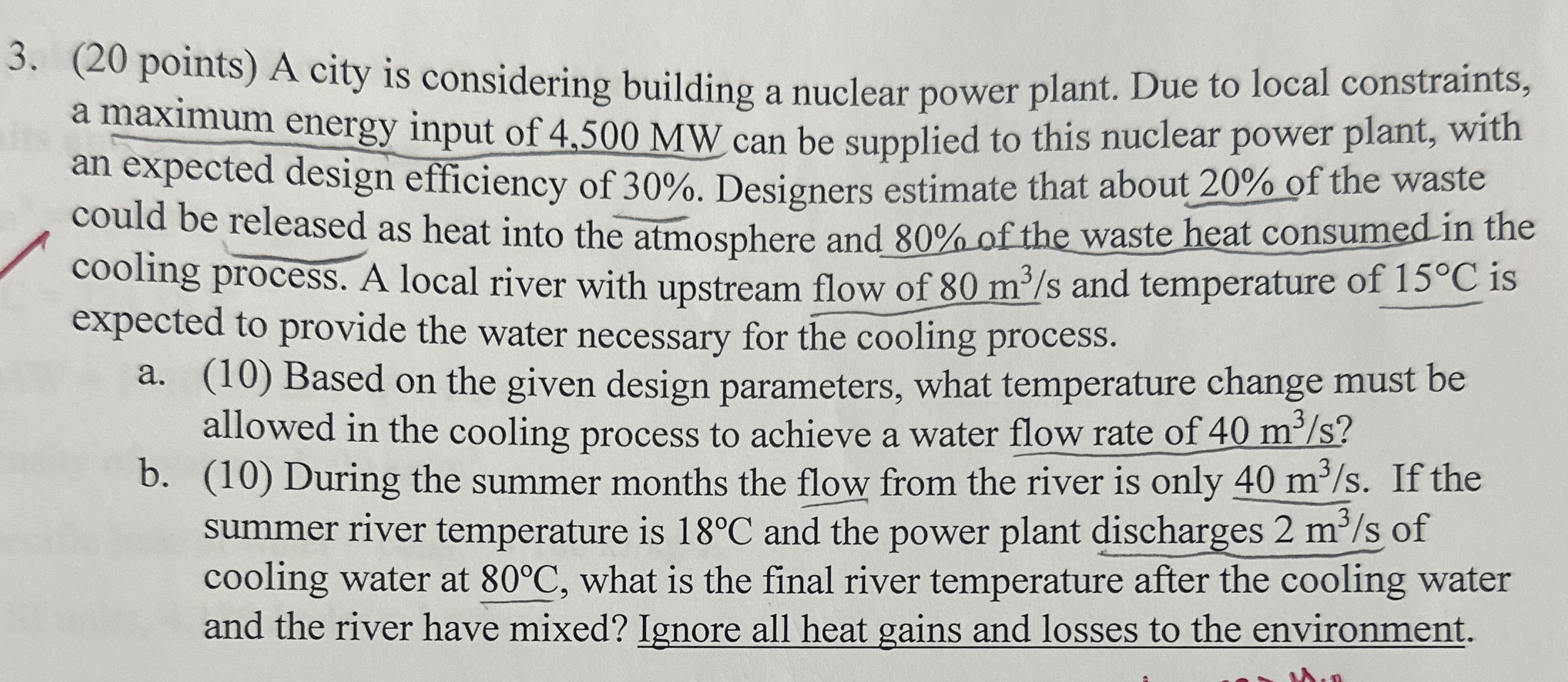 ( 2 0 points ) A city is considering building a